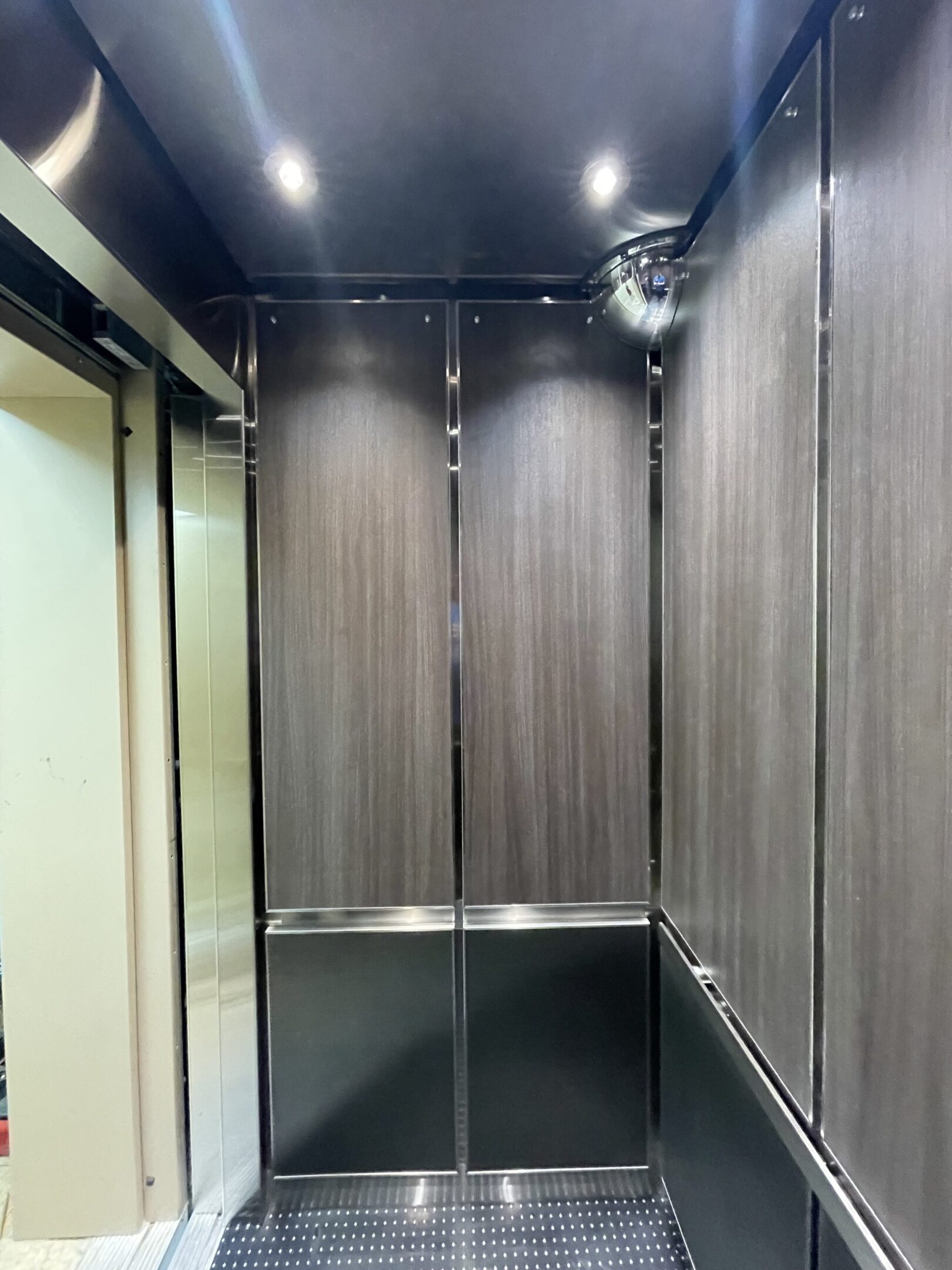 Skyline Walnut & Charcoal Elevator Cab — Forest Hills — view 2