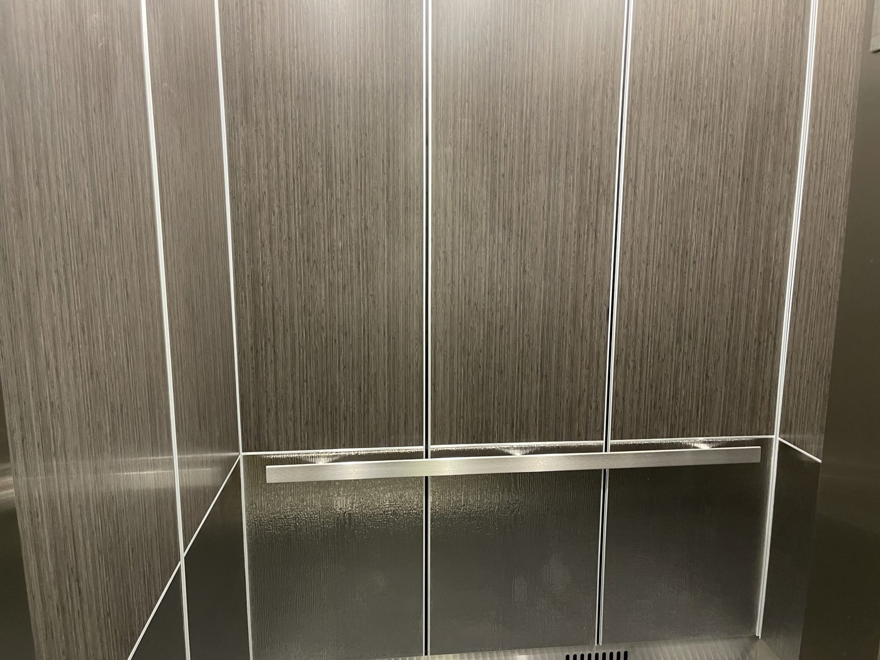 Asian Night & Woodgrain Stainless Elevator Cab — Upper East Side — view 3