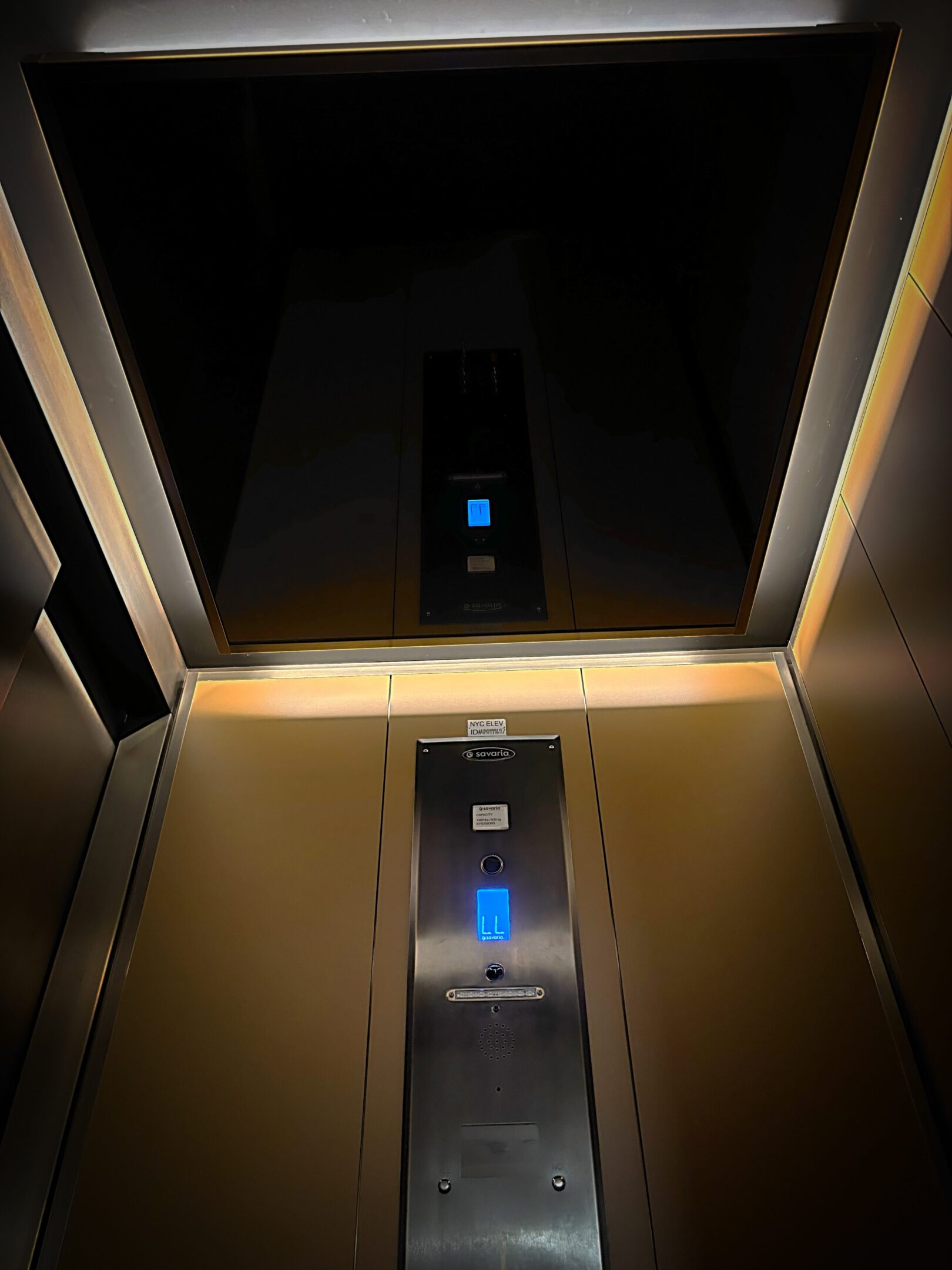 Bronze Glass Elevator Cab Renovation in SoHo — view 3