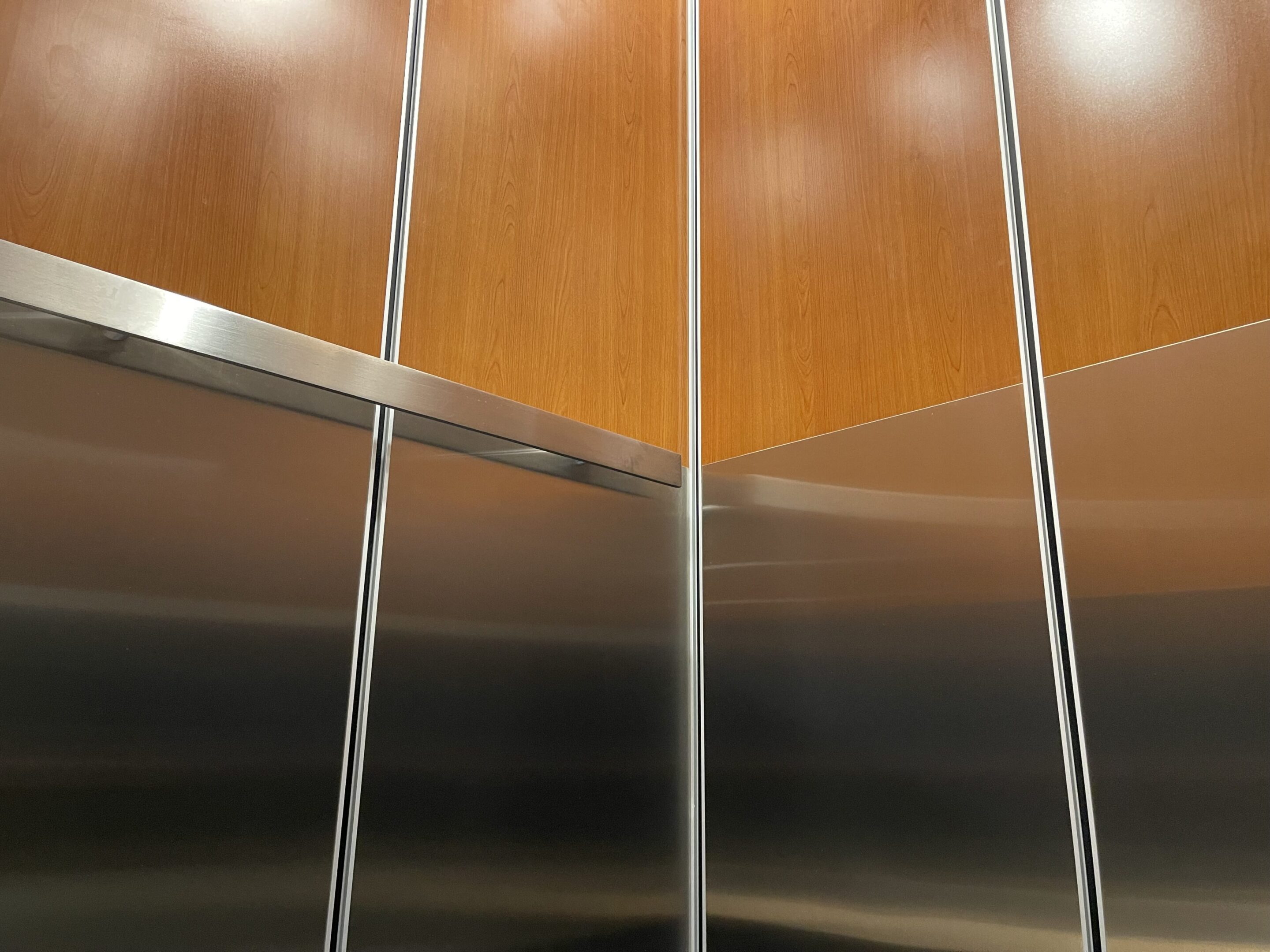 Wild Cherry & Stainless Elevator Cab — Hamilton Heights — view 2